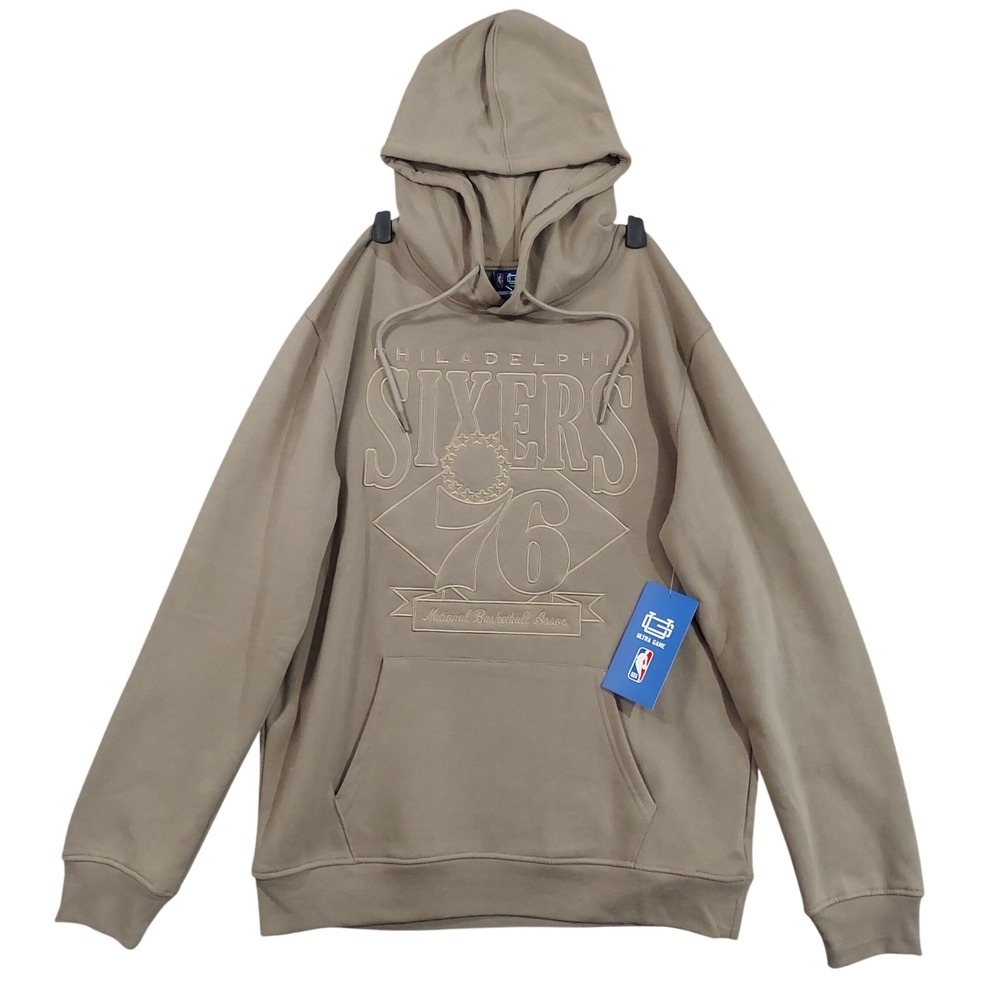Philadelphia Sixers‎ Hoodie Mens Medium Olive NBA Ultra Game Reigning Champ